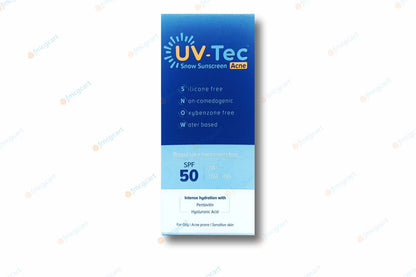 UV-Tec Acne Snow Sunscreen SPF50+, 50gm