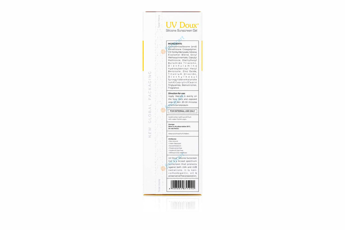 UV Doux Silicon Sunscreen Gel SPF50+, 50gm