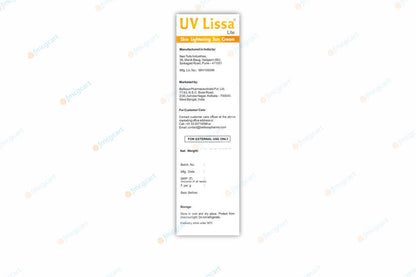 UV Lissa Lite Sun Cream SPF 30+, 50gm