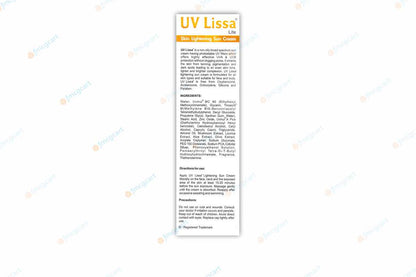 UV Lissa Lite Sun Cream SPF 30+, 50gm