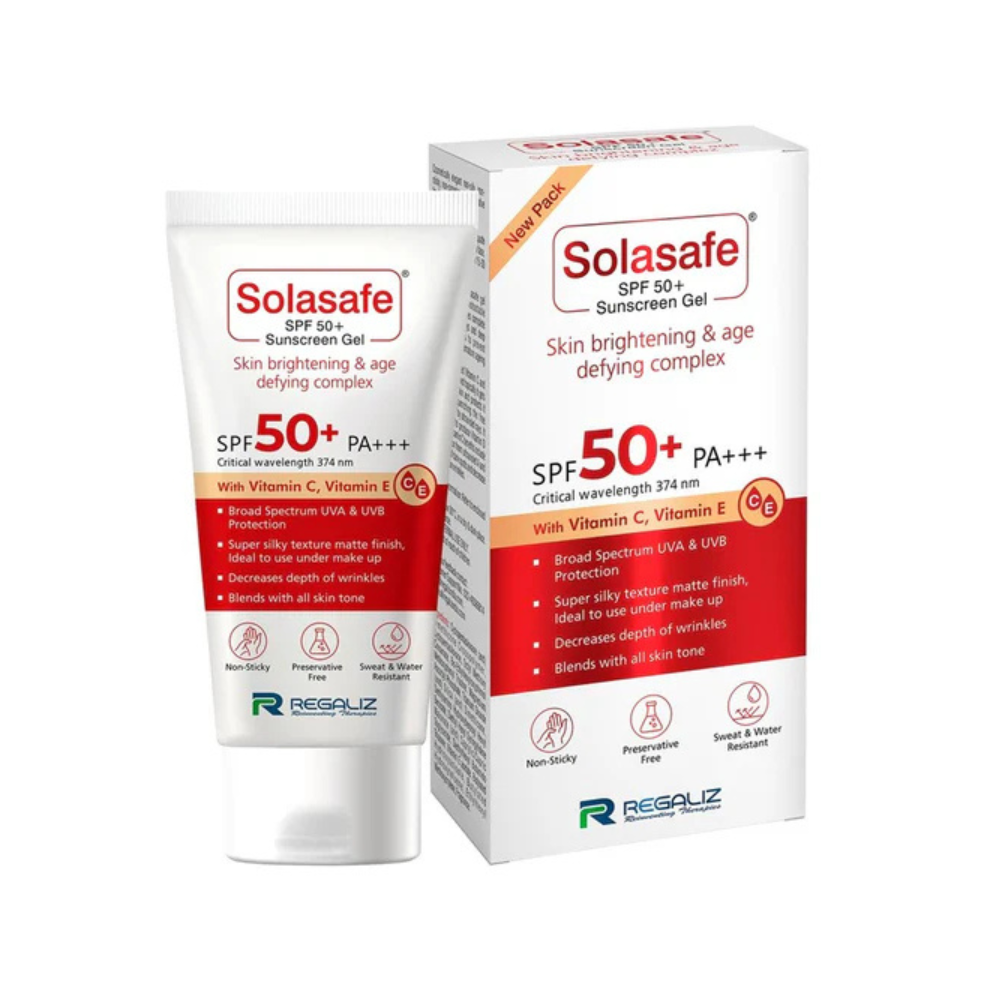 Solasafe SPF 50+ Silicon Sunscreen Gel, 50gm
