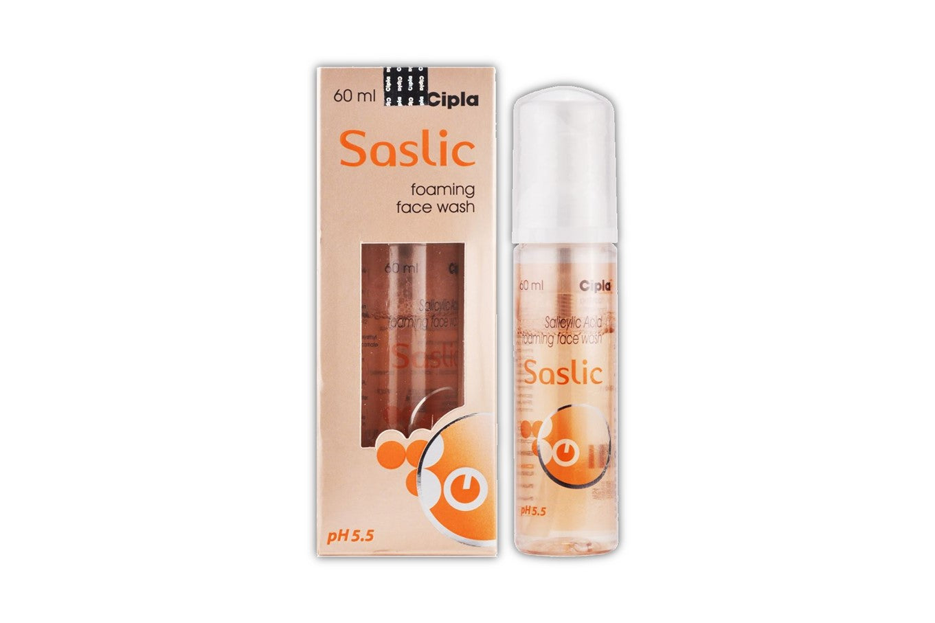 Saslic Foaming Face Wash 60ml (Pack of 2)